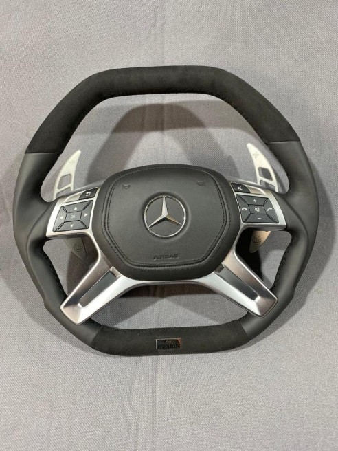 Mercedes-Benz W463 X166 W166 W212 Steering Wheel Leather Alcantara