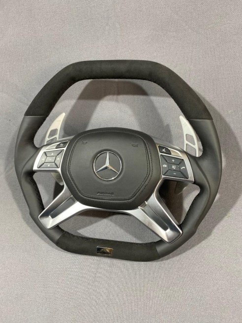 Mercedes-Benz W463 X166 W166 W212 Steering Wheel Leather Alcantara