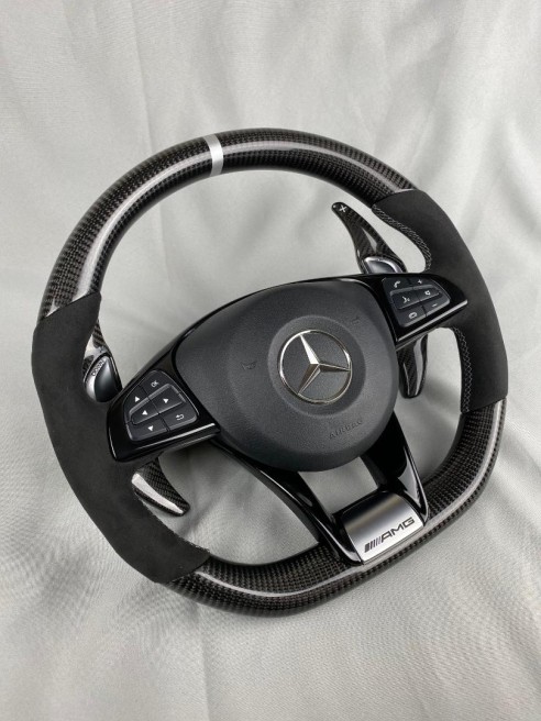 AMG Mercedes-Benz W205 W213 C-Class E-Class Steering Wheel Carbon Alcantara