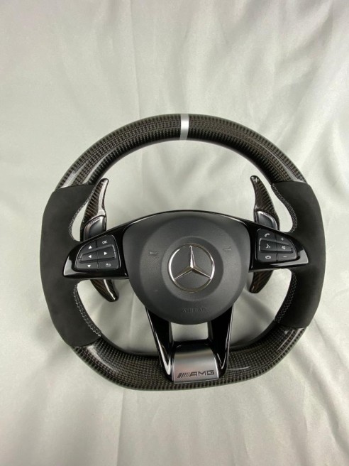 AMG Mercedes-Benz W205 W213 C-Class E-Class Steering Wheel Carbon Alcantara