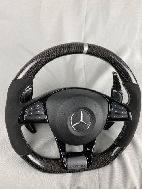 AMG Mercedes-Benz W205 W213 C-Class E-Class Steering Wheel Carbon Alcantara