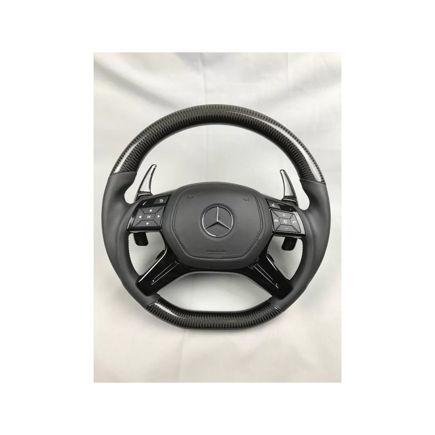 Mercedes-Benz W463 X166 W166 W212 Steering Wheel Carbon Leather