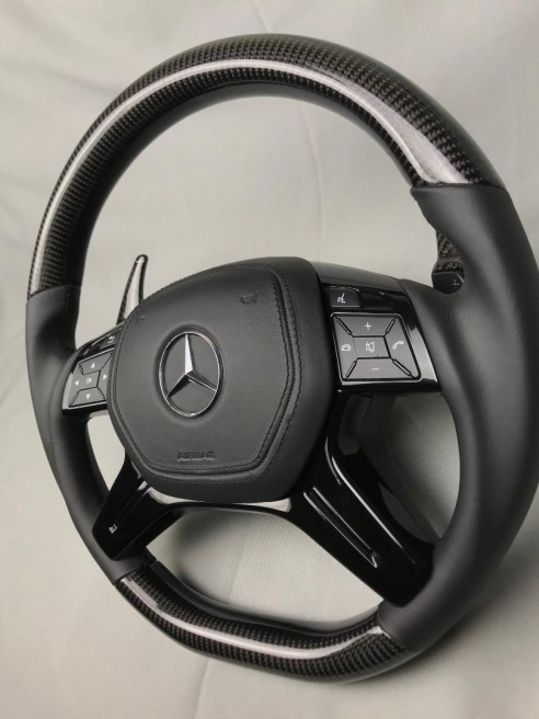 Mercedes-Benz W463 X166 W166 W212 Steering Wheel Carbon Leather