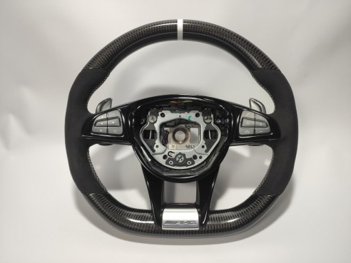 Mercedes-Benz A B S V CLA GLA GLE GLS GLC Steering Wheel Carbon Alcantara