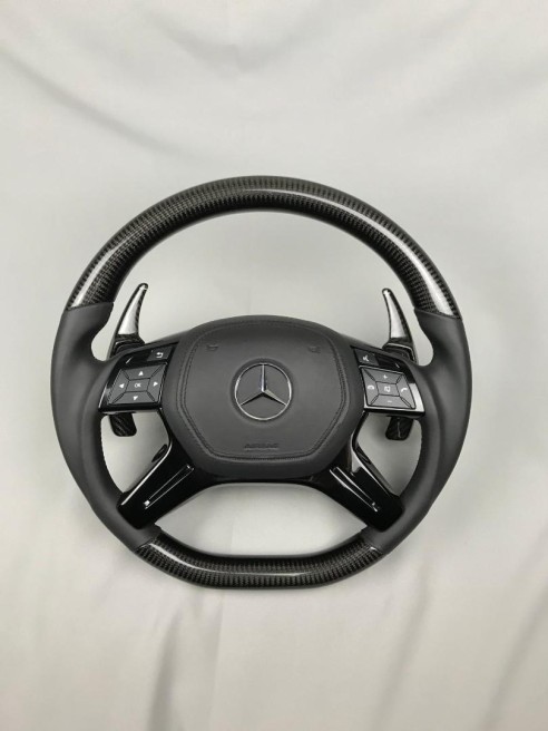 Mercedes-Benz W463 X166 W166 W212 Steering Wheel Carbon Leather