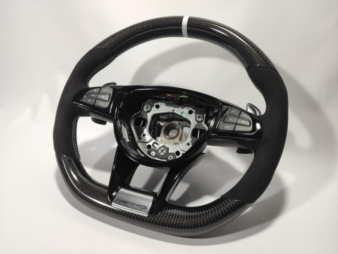 Mercedes-Benz A B S V CLA GLA GLE GLS GLC Steering Wheel Carbon Alcantara