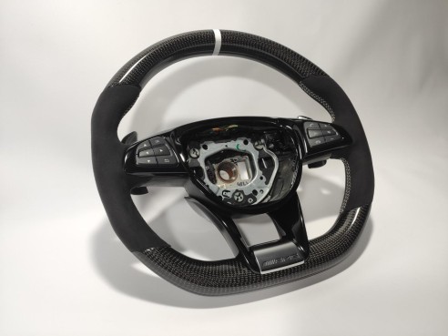 Mercedes-Benz A B S V CLA GLA GLE GLS GLC Steering Wheel Carbon Alcantara