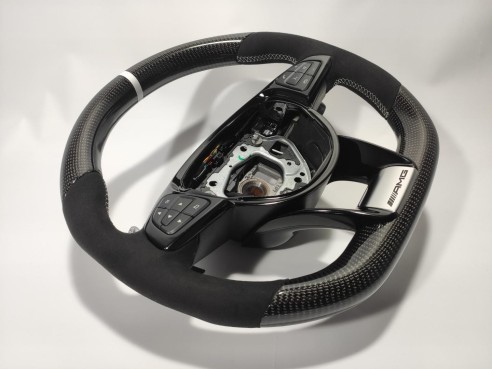 Mercedes-Benz A B S V CLA GLA GLE GLS GLC Steering Wheel Carbon Alcantara