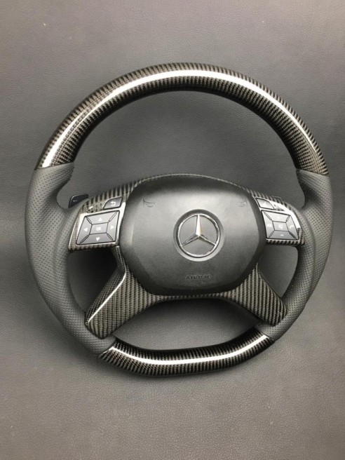 Carbon fiber steering wheel for Mercedes-Benz G-Class W463 W166 W212 E-Class GL ML