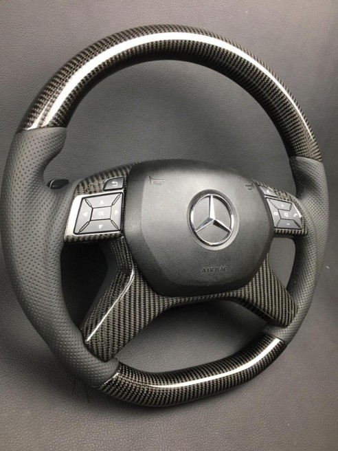 Carbon fiber steering wheel for Mercedes-Benz G-Class W463 W166 W212 E-Class GL ML