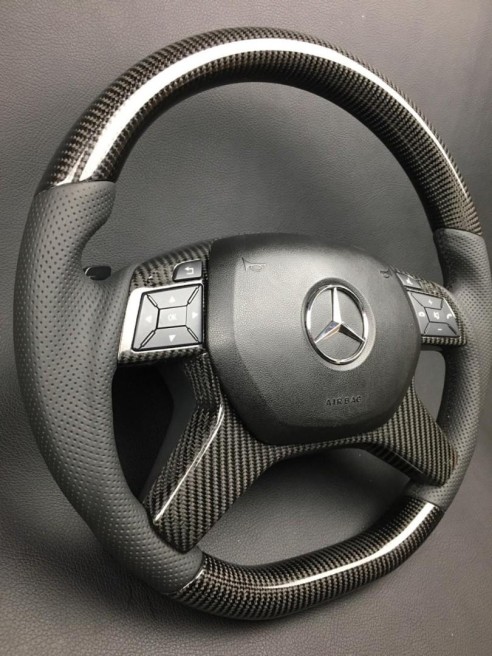 Carbon fiber steering wheel for Mercedes-Benz G-Class W463 W166 W212 E-Class GL ML