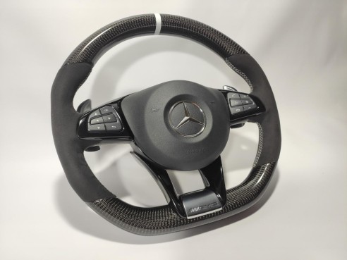 Mercedes-Benz A B S V CLA GLA GLE GLS GLC Steering Wheel Carbon Alcantara