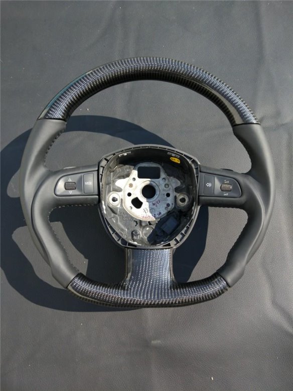 Audi A3 A4 A6 Q7 Steering Wheel Carbon Leather