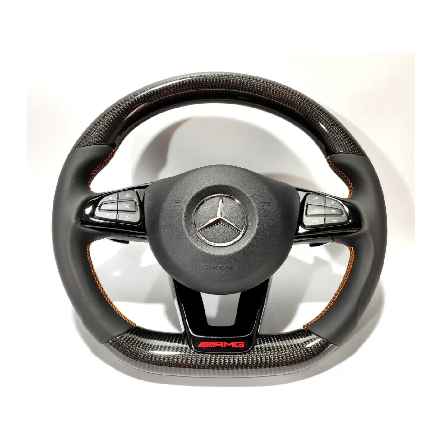 Mercedes-Benz GLE GLC GLS C CLA W205 W166 X166 Steering Wheel Carbon Leather