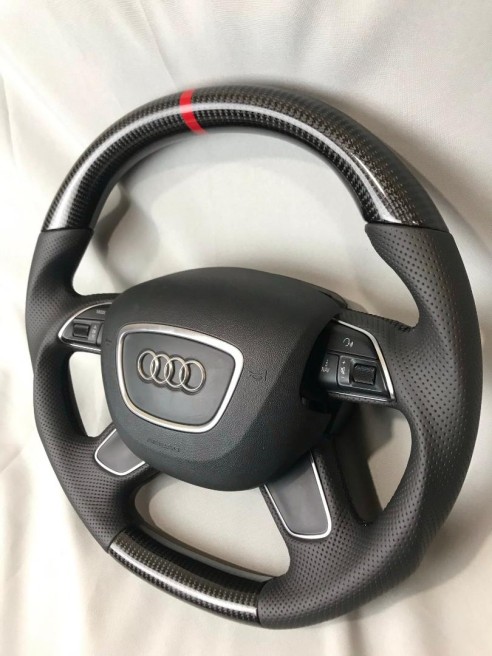 Audi A4 A5 Q5 Steering Wheel Carbon Leather