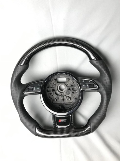 Audi A6 A7 A8 Steering Wheel Carbon Leather