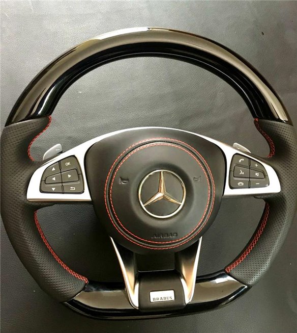 Mercedes-Benz GLE GLC GLS C CLA W205 W166 X166 Steering Wheel Piano Black Leather