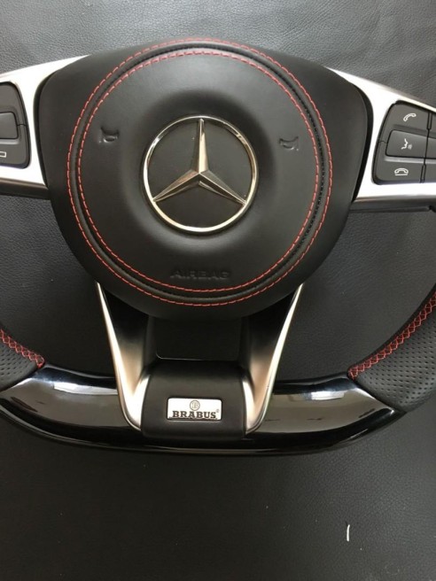 Mercedes-Benz GLE GLC GLS C CLA W205 W166 X166 Steering Wheel Piano Black Leather