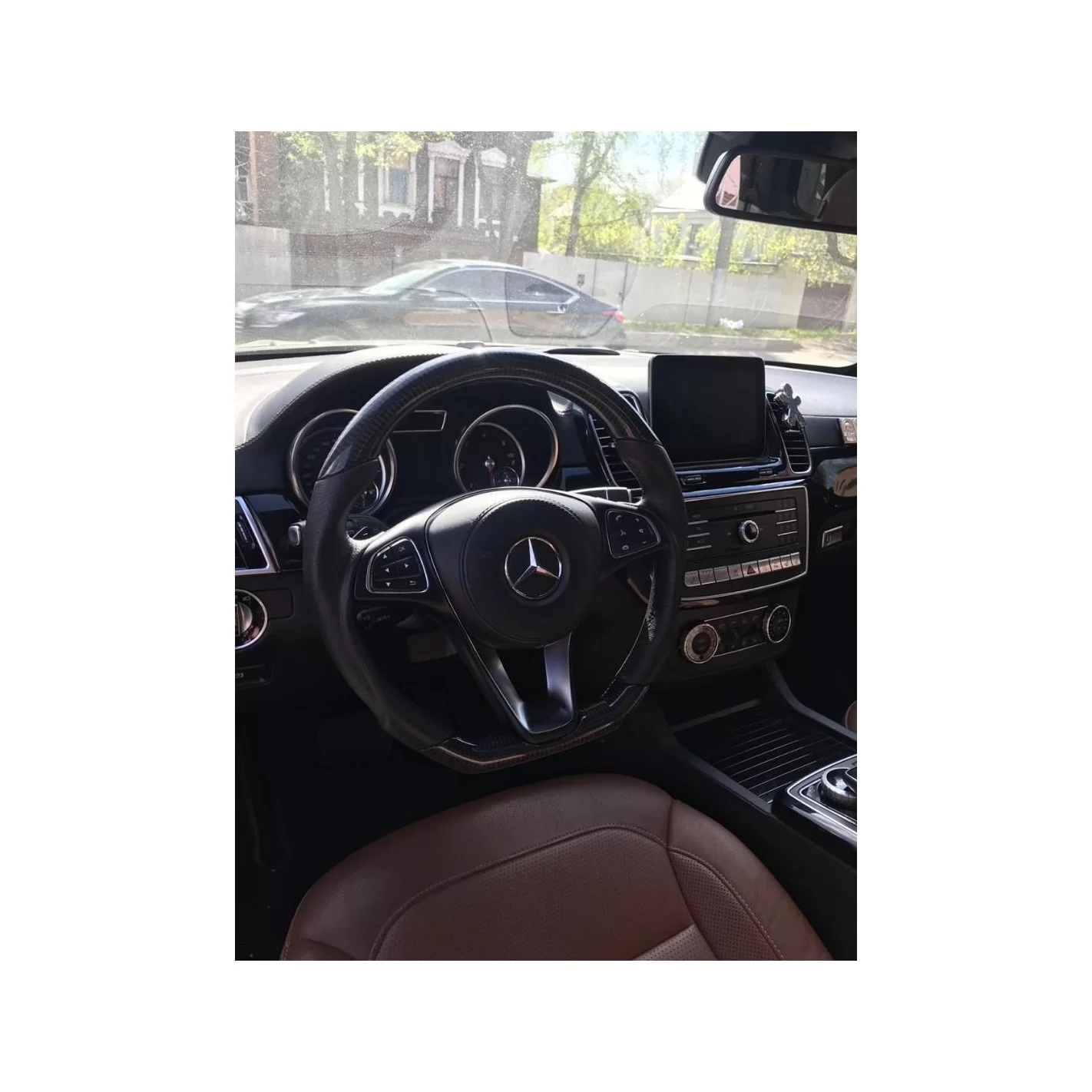 Mercedes-Benz GLE GLC GLS C CLA W205 W292 X166 Steering Wheel Piano Black with Leather