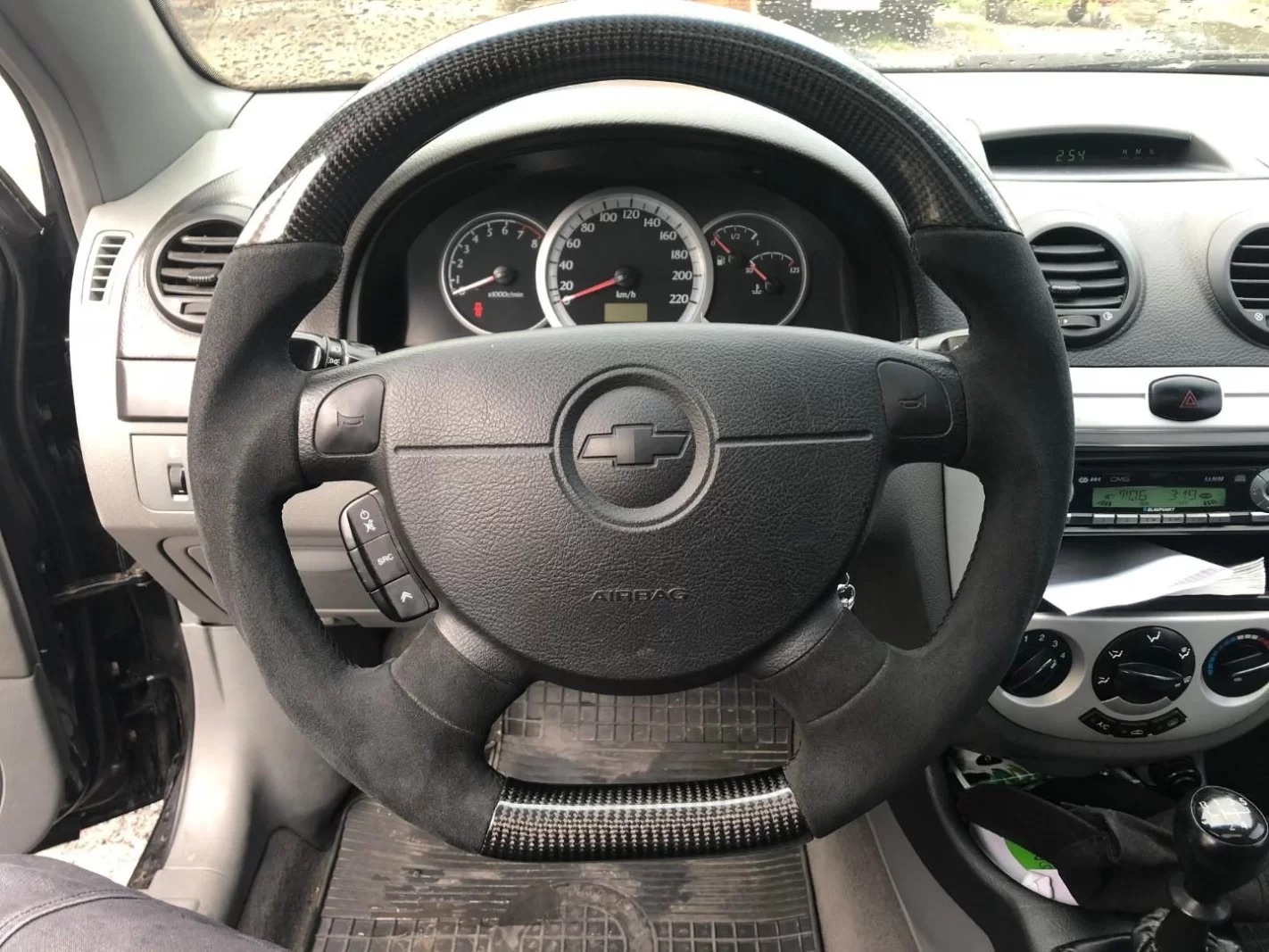 Chevrolet Lacetti 2006 Steering Wheel Carbon Alcantara