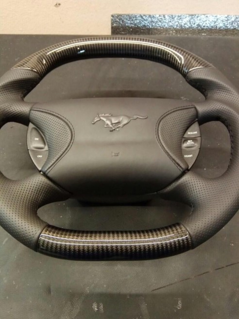 Ford Mustang 1999-2005 Steering Wheel Carbon Leather