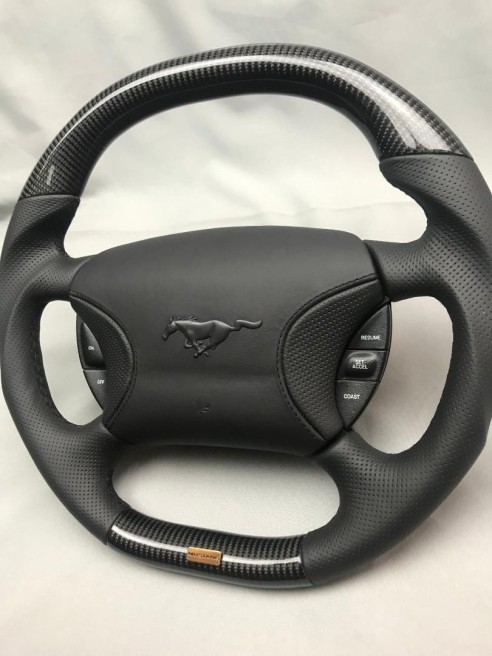 Ford Mustang Steering Wheel Carbon Leather