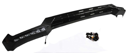 Carbon fiber front AMG bumper lip spoiler with LEDs for Mercedes-Benz G-Class W463