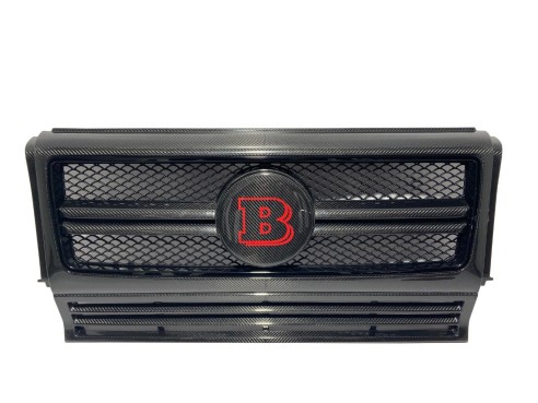 Carbon fiber front grille red badge emblem logo Brabus for Mercedes-Benz G-Wagon G-Class W463