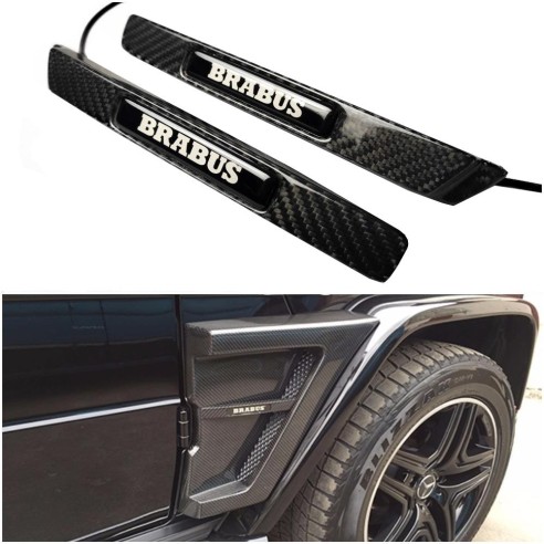 Carbon fiber Brabus Widestar led illuminated fenders side insertions for Mercedes-Benz G-Class W463