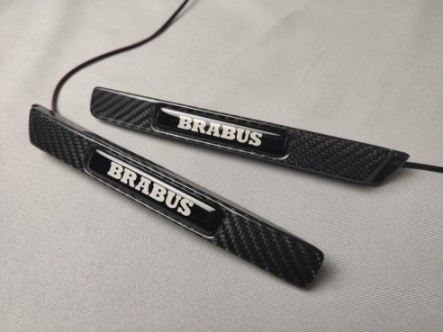 Carbon fiber Brabus Widestar led illuminated fenders side insertions for Mercedes-Benz G-Class W463