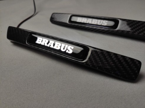 Carbon fiber Brabus Widestar led illuminated fenders side insertions for Mercedes-Benz G-Class W463