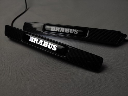 Carbon fiber Brabus Widestar led illuminated fenders side insertions for Mercedes-Benz G-Class W463