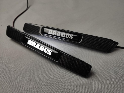 Carbon fiber Brabus Widestar led illuminated fenders side insertions for Mercedes-Benz G-Class W463