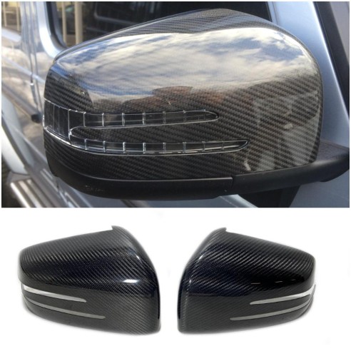 Carbon Fiber Side Mirror Covers for Mercedes-Benz G-Wagon C-Class W463 W205