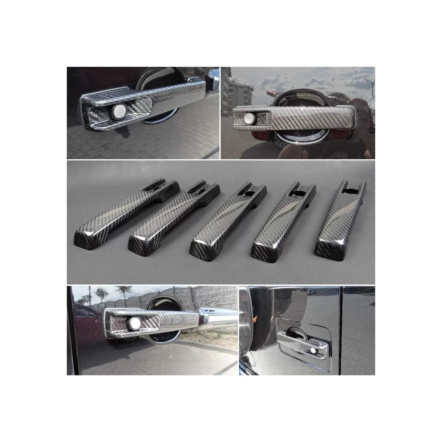 Carbon fiber Brabus door handles covers for Mercedes-Benz W463 G-Class