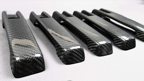 Carbon fiber Brabus door handles covers for Mercedes-Benz W463 G-Class