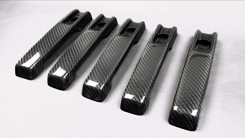 Carbon fiber Brabus door handles covers for Mercedes-Benz W463 G-Class