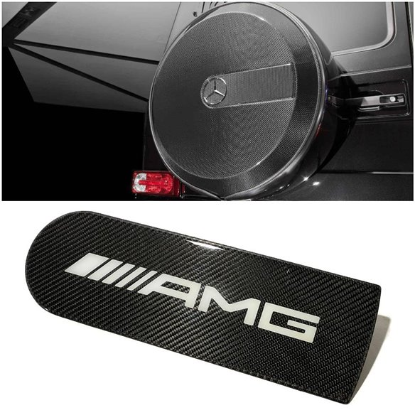 Carbon fiber rear spare tire wheel cover badge emblem logo AMG for Mercedes-Benz W463 G-Class G-Wagon