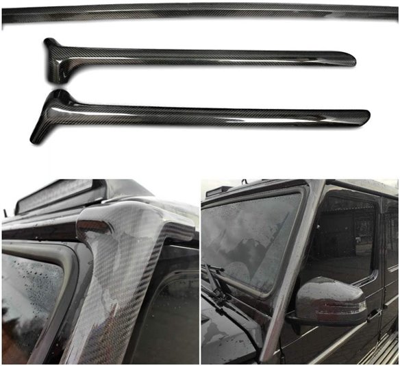 Carbon fiber front window frame Covers (A pillar) for Mercedes-Benz G-Class W463