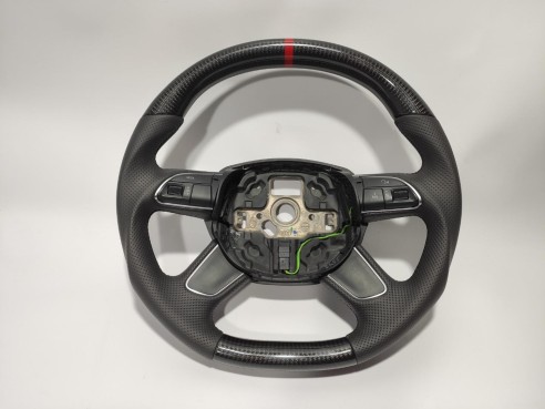 Audi A4 B8 Q5 Q7 Steering Wheel Carbon Leather