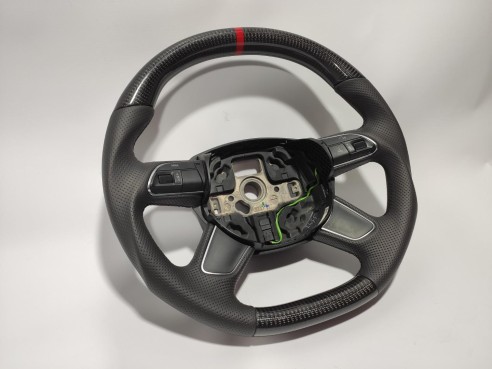 Audi A4 B8 Q5 Q7 Steering Wheel Carbon Leather