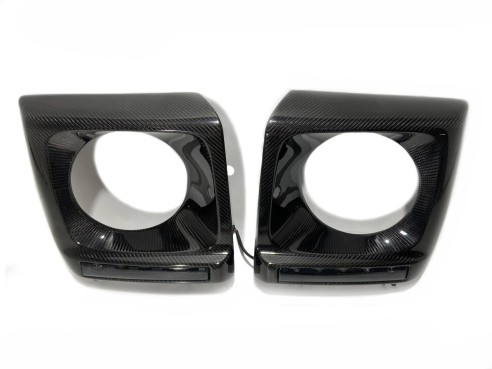 Carbon fiber front headlight covers with LEDs for Mercedes-Benz W463 G-Wagon