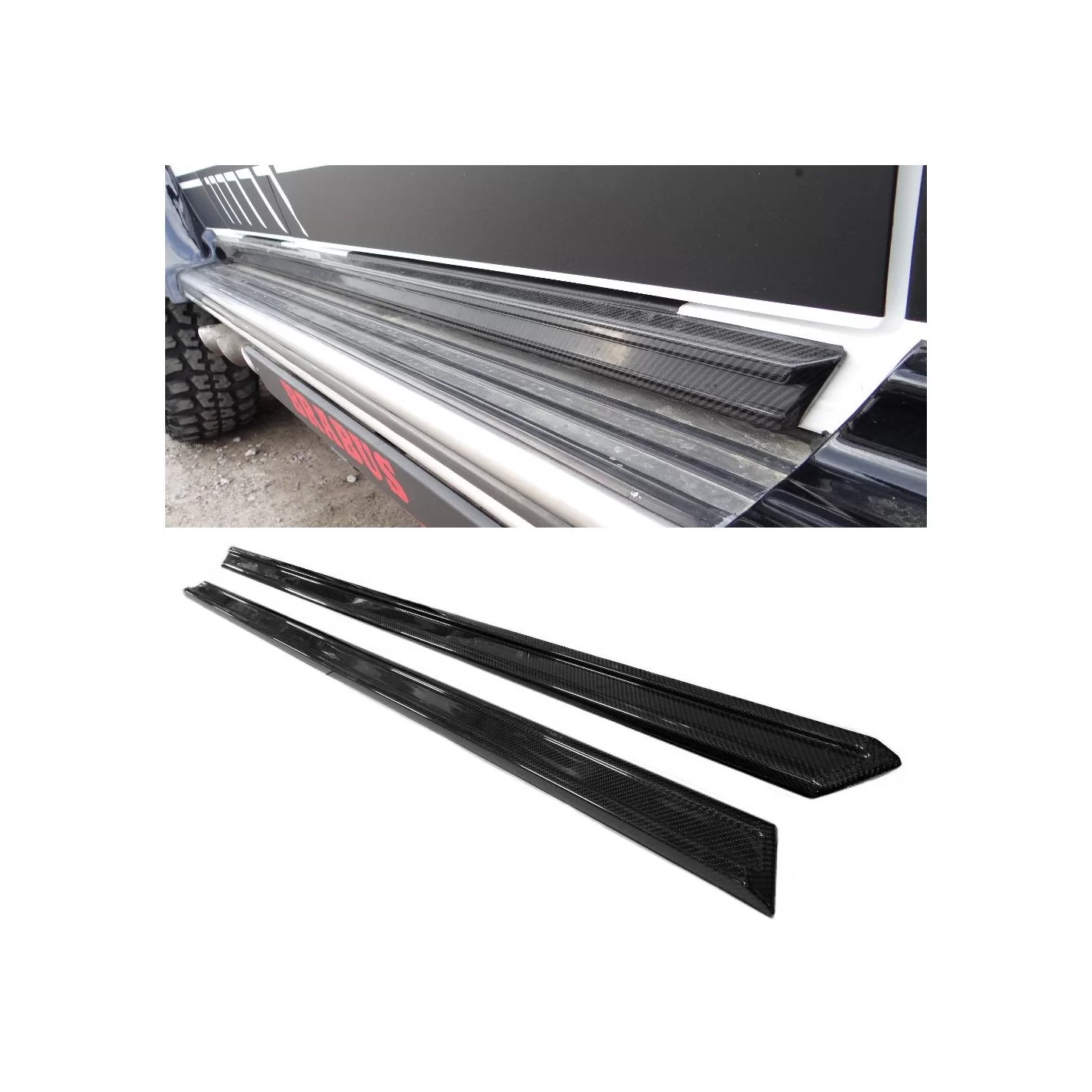 Carbon fiber lower entrance mouldings trim for Mercedes-Benz W463 G-Class