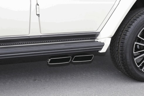 Carbon fiber Mansory lower entrance mouldings trim with LED lights for Mercedes-Benz W463 G-Class