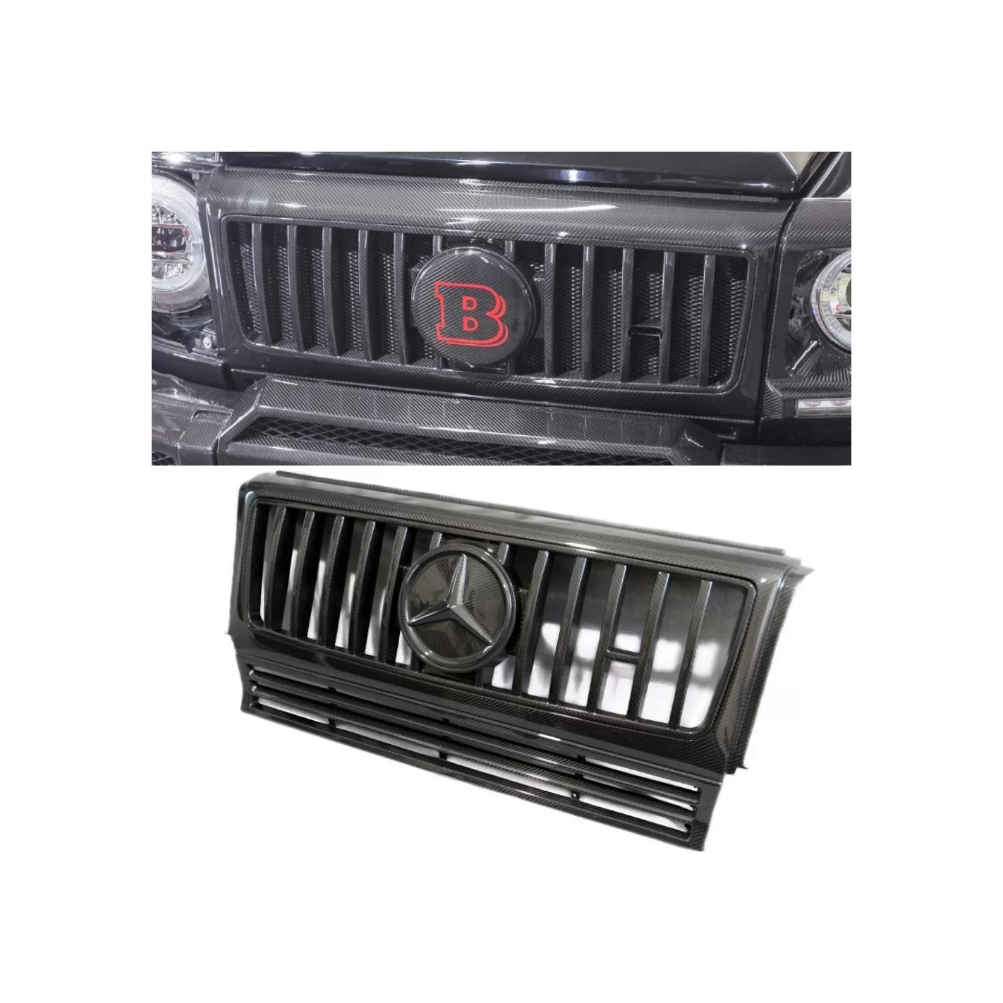 Carbon fiber Front Grille W463 to W463A for Mercedes-Benz G-Wagon 3pcs set