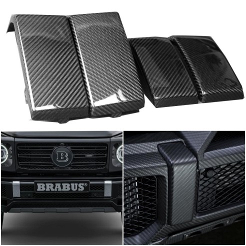  - G Class W463A - Сarbon fiber front and rear bumpers brackets fangs covers set 4 pcs for Mercedes G-Wagon W463A W464 - 1 - Сar