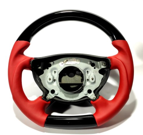 Mercedes-Benz G CLK E CLS SL Class W209 W211 W219 W463 Steering Wheel Carbon Red Leather