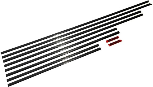 Carbon fiber side body mouldings insertions Brabus for Mercedes-Benz G-Class W463A 10 pcs set