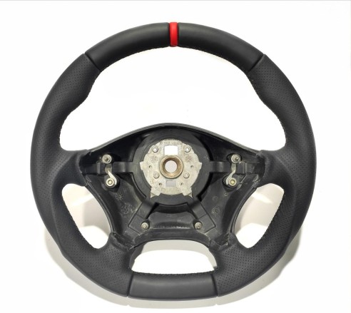 Mercedes-Benz Sprinter 2006-2015 Steering Wheel Black Leather with Red 12 o'clock stripe