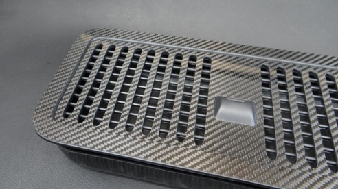 Carbon fiber hood washer cover for Mercedes-Benz W463A G-Class